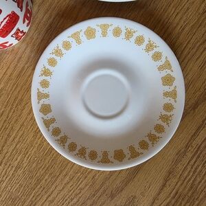 Vintage Floral Pattern Saucers